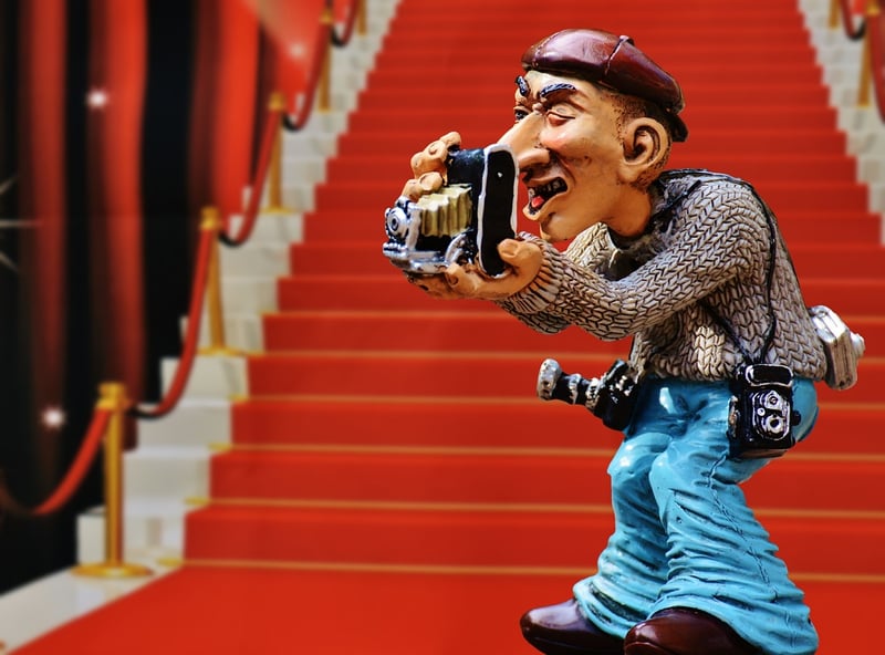 Paparazzi capturing celebrity